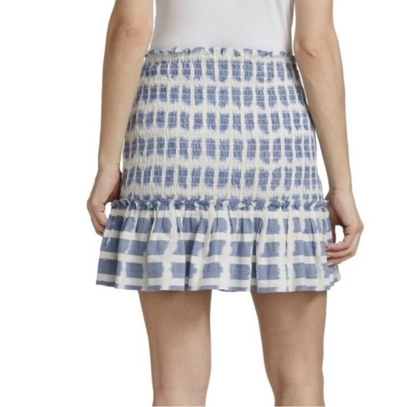 EUC Veronica Beard Aloya Smocked Skirt - Ecru Multi - Size Small - Picture 2 of 13